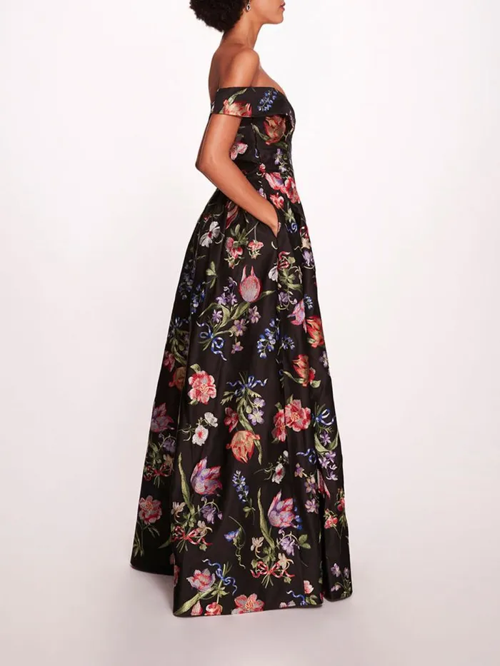 Marchesa Marchesa Notte Alex Gown Black Multi 8211 Women