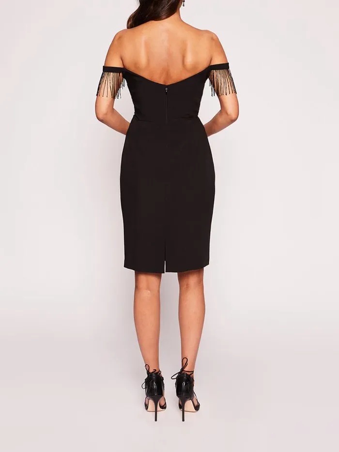Marchesa Marchesa Notte Flutter Mini Dress Black 8211 Women