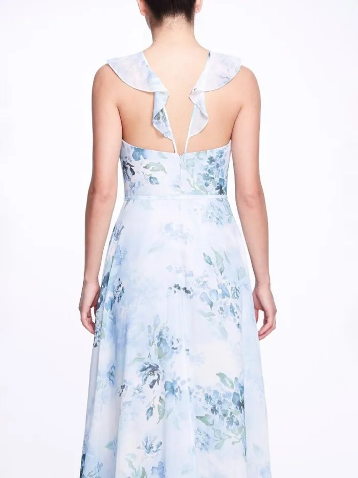 Marchesa Marchesa Notte Pavia Printed Dusty Blue 8211 Women