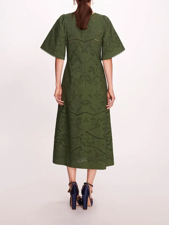 Marchesa Marchesa Rosa Dhalia Midi Dress Green 8211 Women
