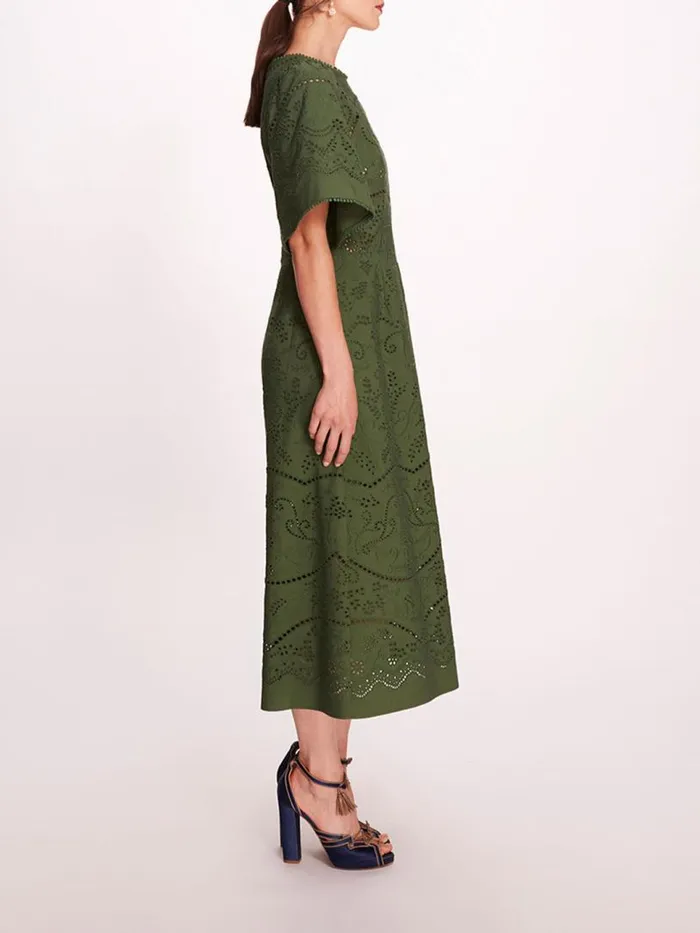 Marchesa Marchesa Rosa Dhalia Midi Dress Green 8211 Women