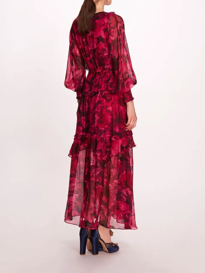 Marchesa Marchesa Rosa Leilani Dress Fuchsia 8211 Women