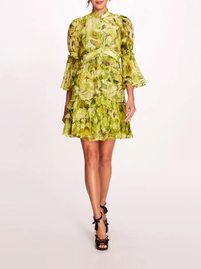 Marchesa Marchesa Rosa Mali Mini Dress Chartreuse 8211 Women