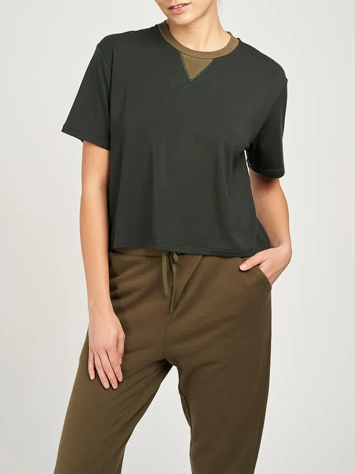 Marchesa Tops Dominique Tee Olive 8211 Women