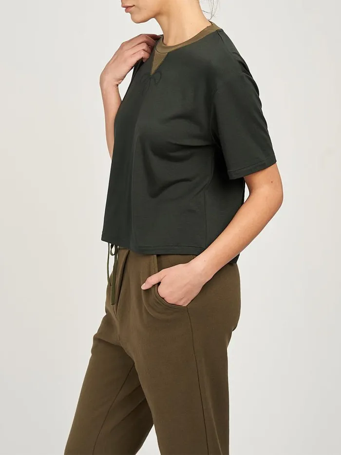 Marchesa Tops Dominique Tee Olive 8211 Women