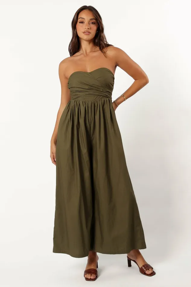 Marias Jumpsuit Deep Olive Jumpsuits and Rompers Petal and Pup Women