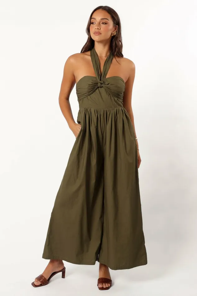 Marias Jumpsuit Deep Olive Jumpsuits and Rompers Petal and Pup Women