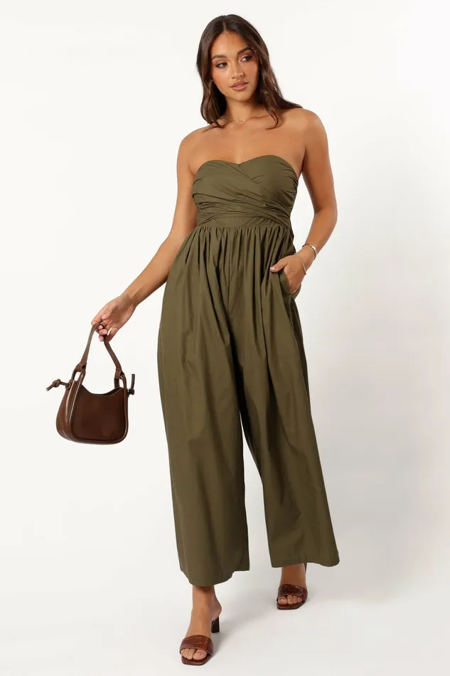 Marias Jumpsuit Deep Olive Jumpsuits and Rompers Petal and Pup Women