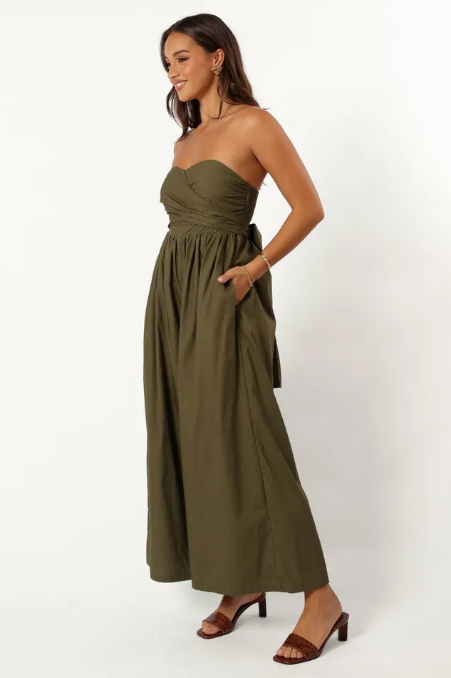 Marias Jumpsuit Deep Olive Jumpsuits and Rompers Petal and Pup Women