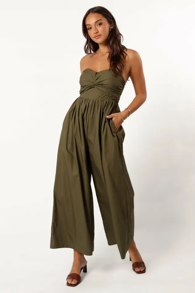 Marias Jumpsuit Deep Olive Jumpsuits and Rompers Petal and Pup Women