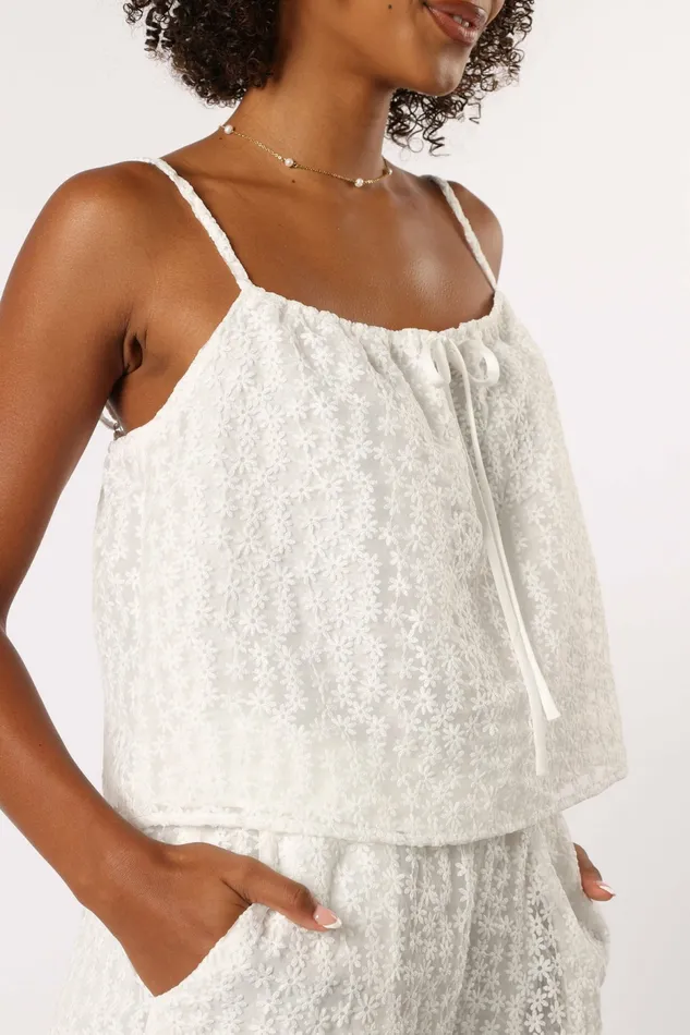 Matching Sets Maeve Top Off White Petal and Pup Women