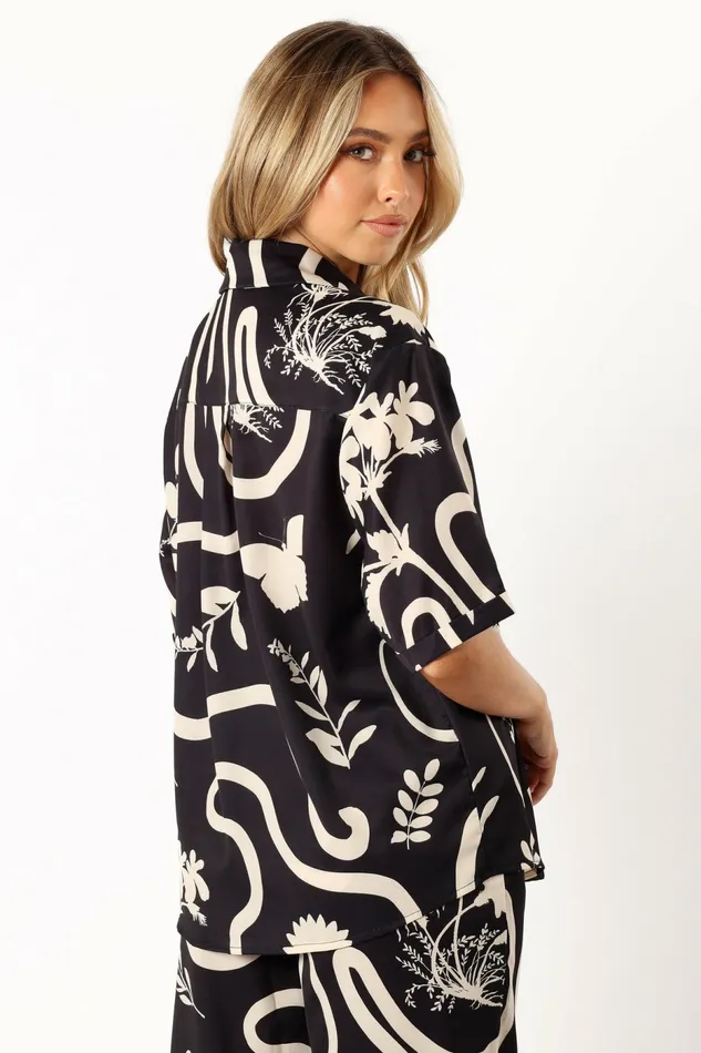 Matching Sets Petal and Pup Women Leo Shirt Black Sand