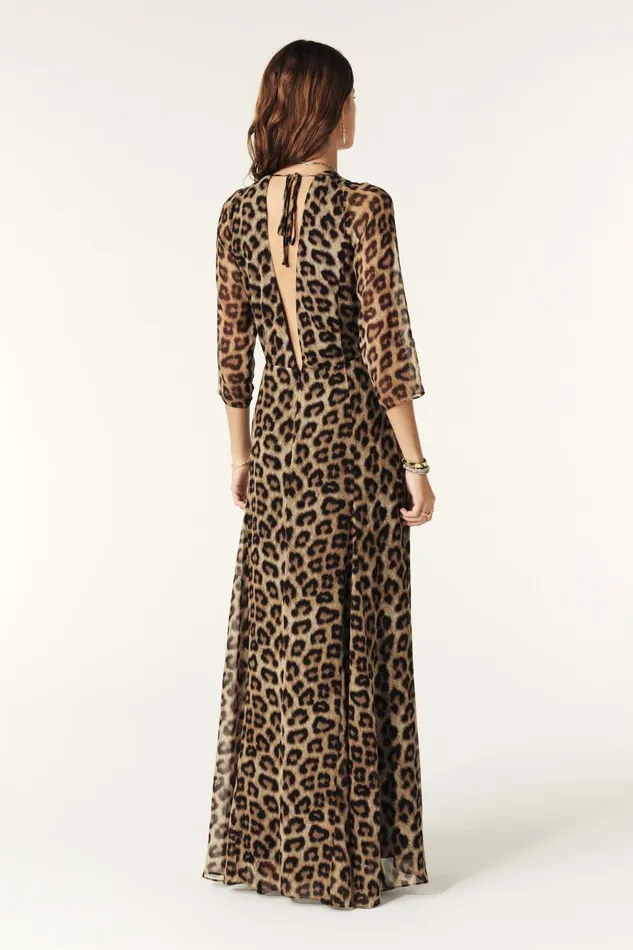 MaxiLength Dress Fanica Beige Women Baandsh Dresses