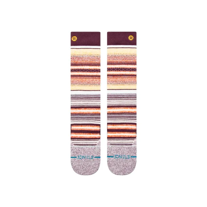 Medium Performance Wool Snow Otc Socks Curren 8211 Wine Men Stance Over The Calf
