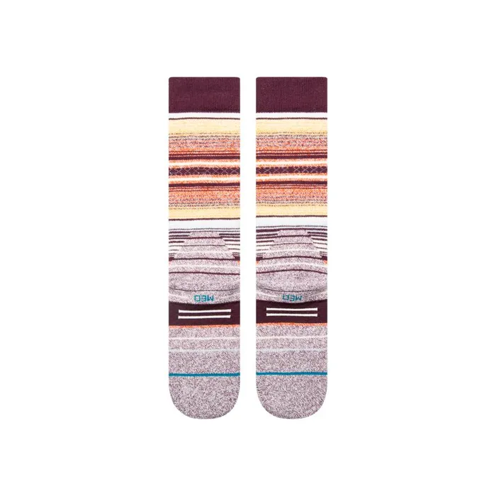 Medium Performance Wool Snow Otc Socks Curren 8211 Wine Men Stance Over The Calf