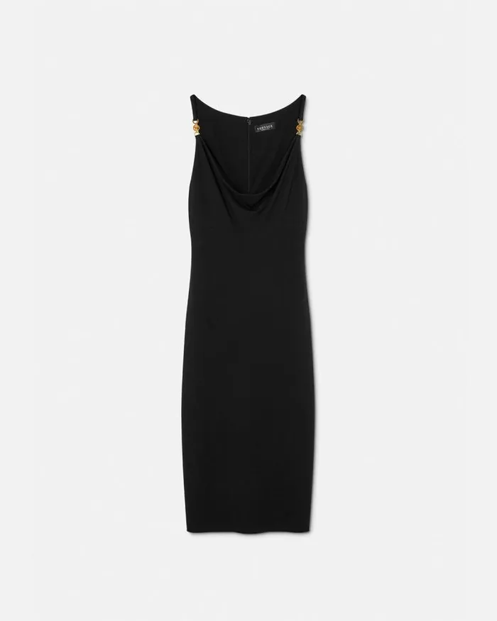 Medusa 03995 Midi Dress Black Women Versace Dresses