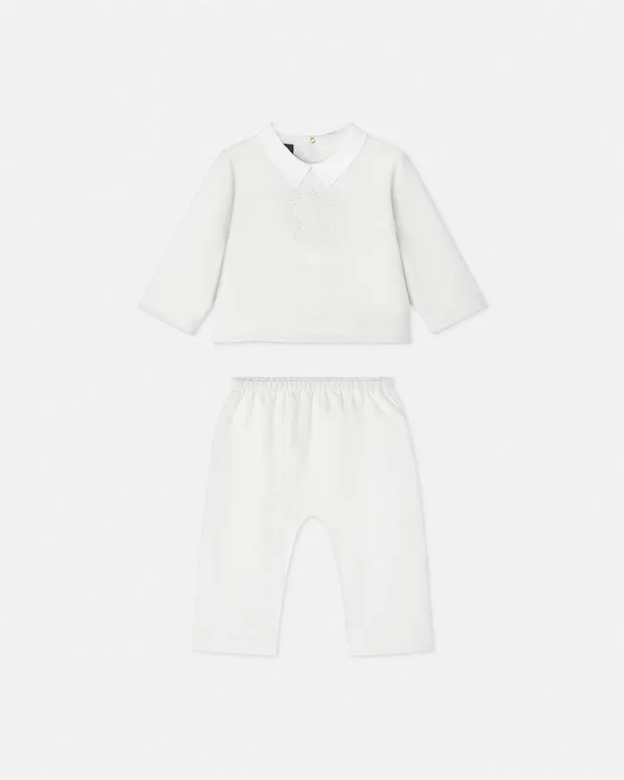 Medusa Baby Sweatshirt Set White Children Versace Clothing