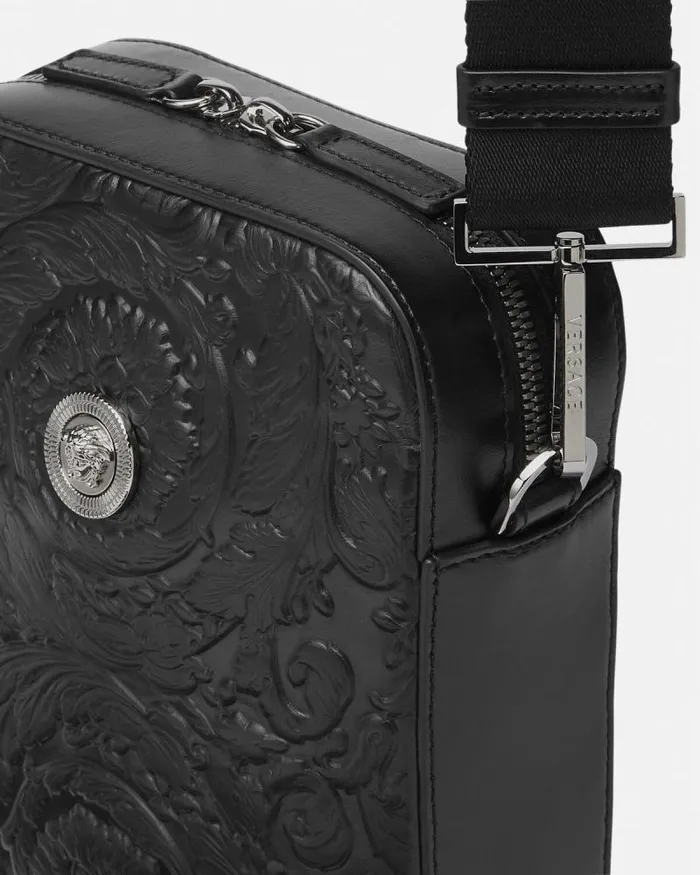 Medusa Biggie Barocco Crossbody Bag Black Men Versace Crossbody and Messengers