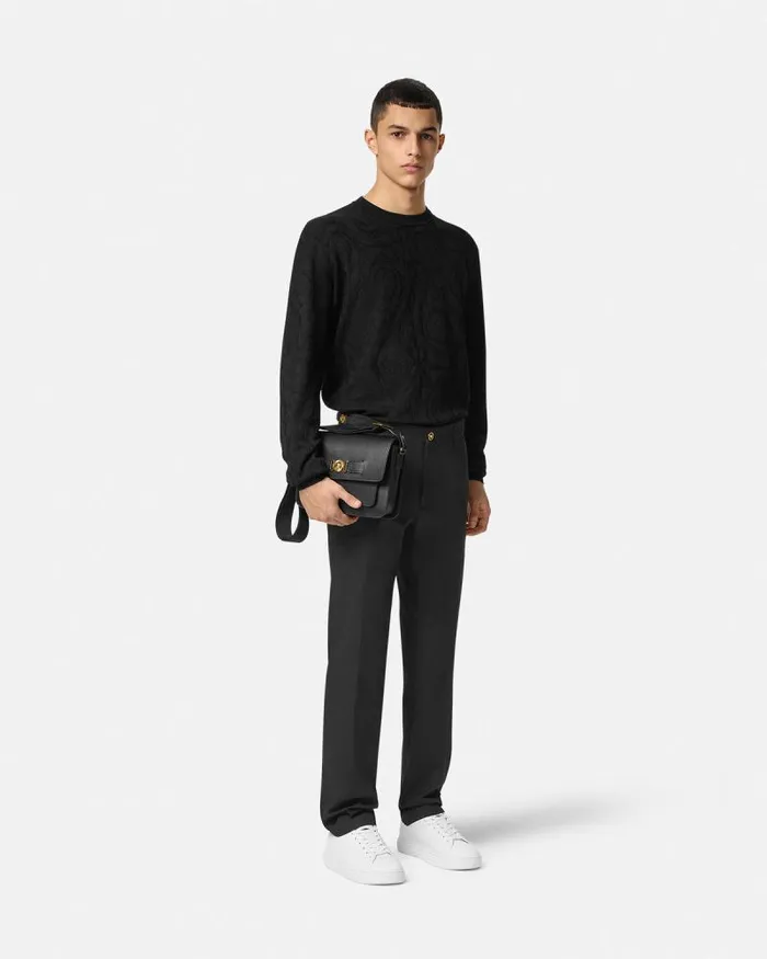 Medusa Biggie StraightFit Pants Black Men Versace Blazers and Suits