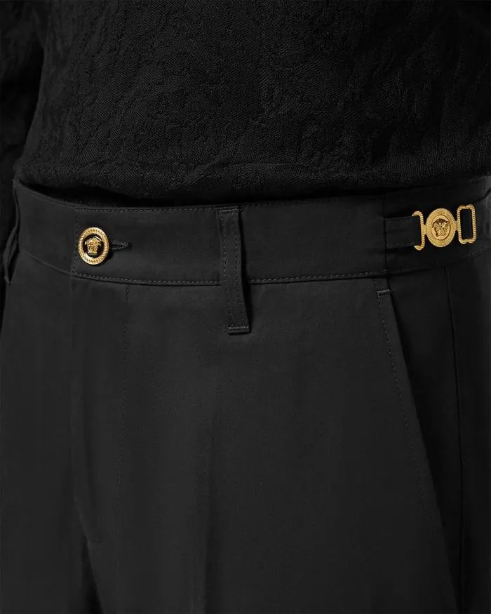 Medusa Biggie StraightFit Pants Black Men Versace Blazers and Suits
