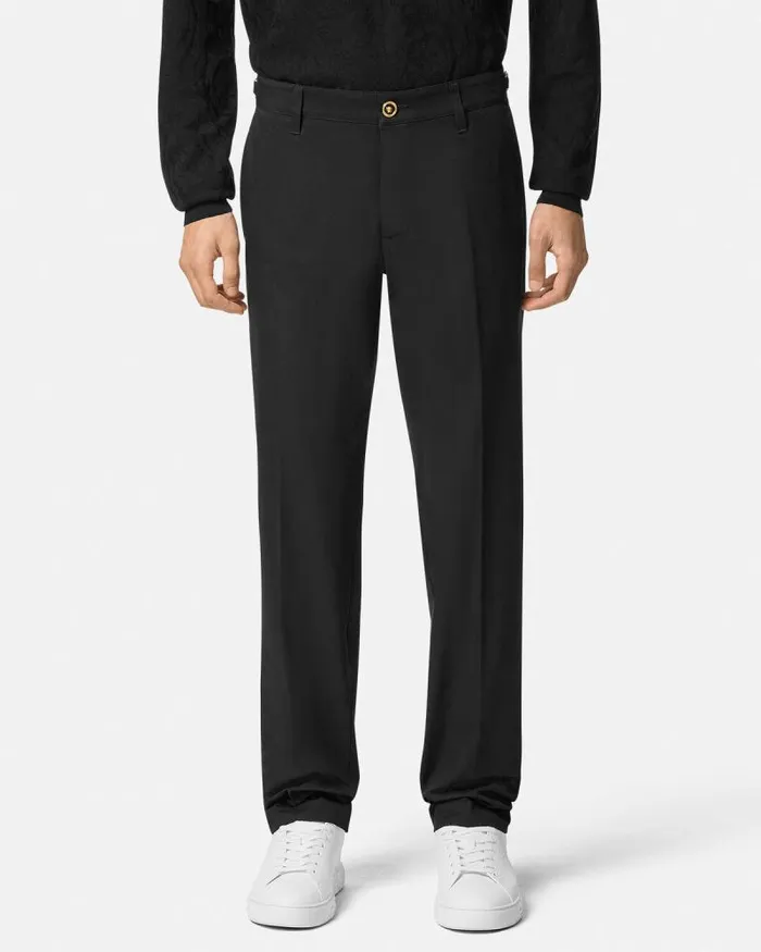 Medusa Biggie StraightFit Pants Black Men Versace Blazers and Suits