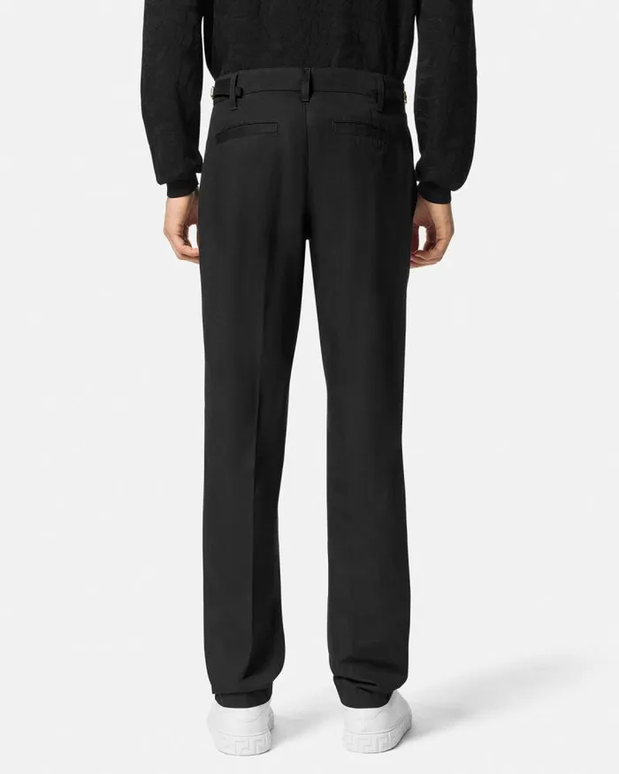Medusa Biggie StraightFit Pants Black Men Versace Blazers and Suits