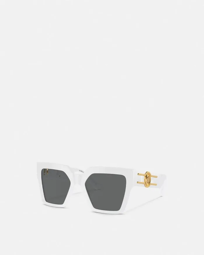 Medusa Deco Butterfly Sunglasses White Women Versace Sunglasses