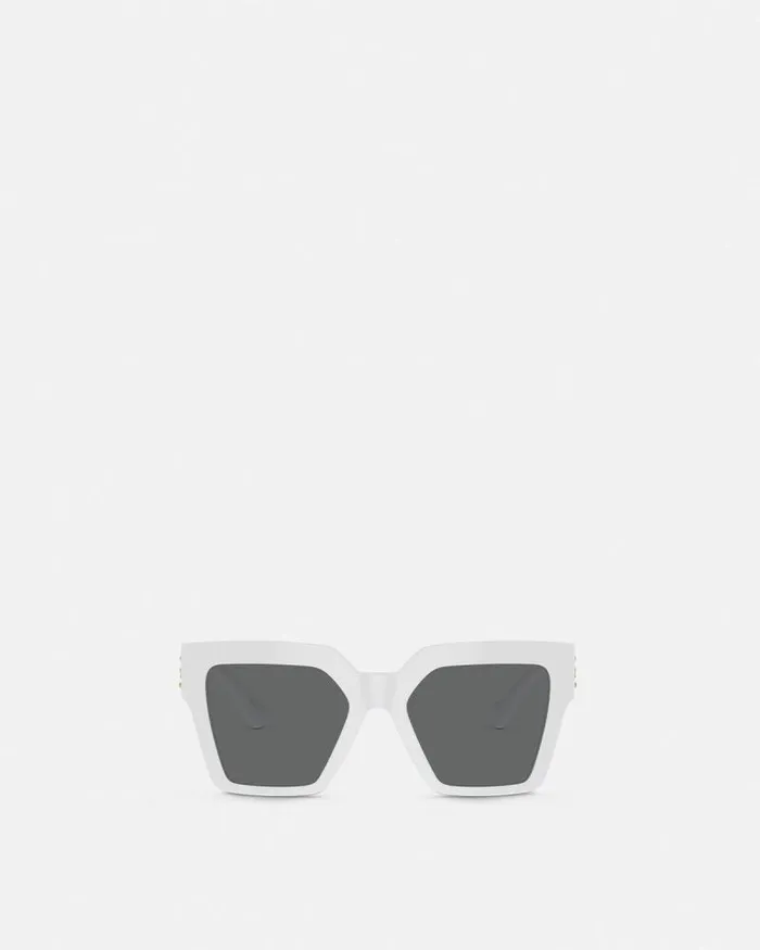 Medusa Deco Butterfly Sunglasses White Women Versace Sunglasses
