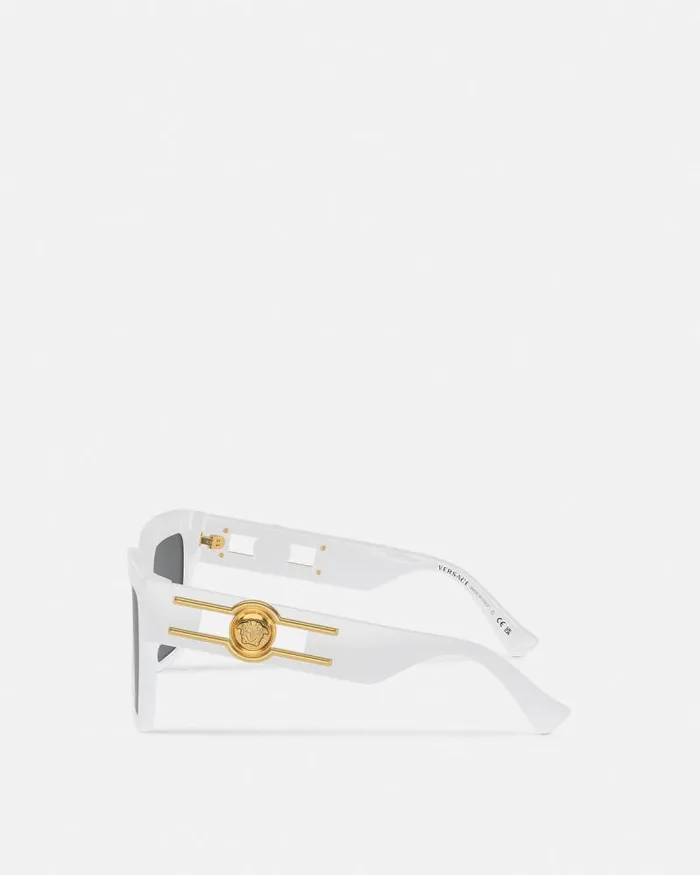 Medusa Deco Butterfly Sunglasses White Women Versace Sunglasses