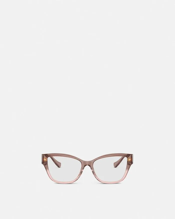 Medusa Deco CatEye Glasses Havana Women Versace Eyeglass Frames