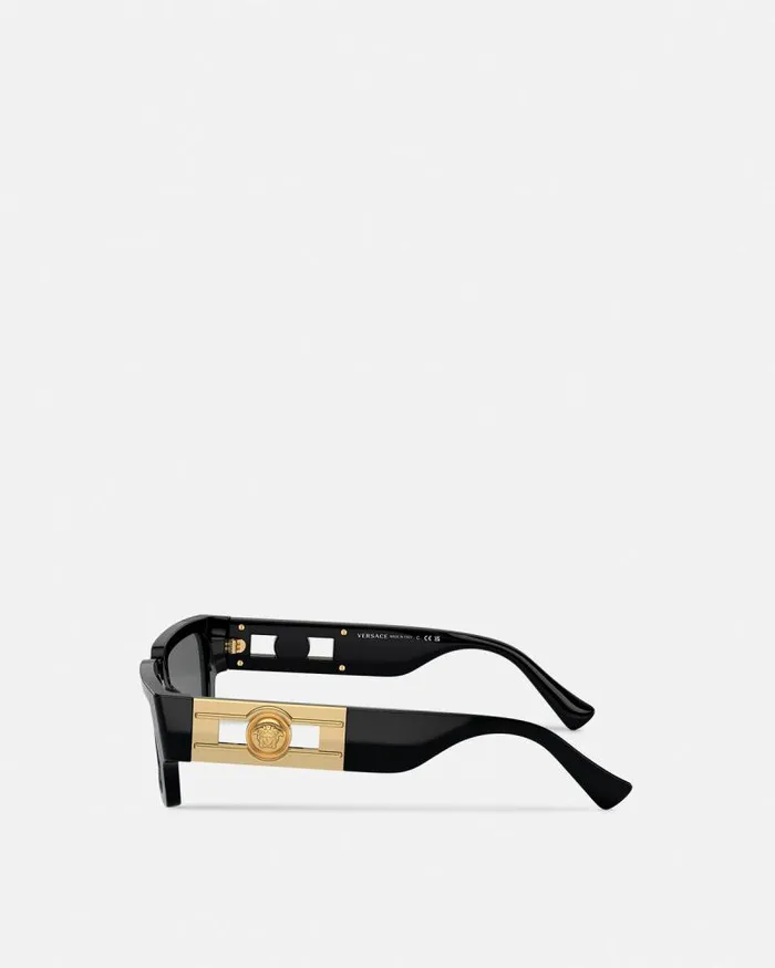 Medusa Deco Sunglasses Blackgold WomenMen Versace Sunglasses