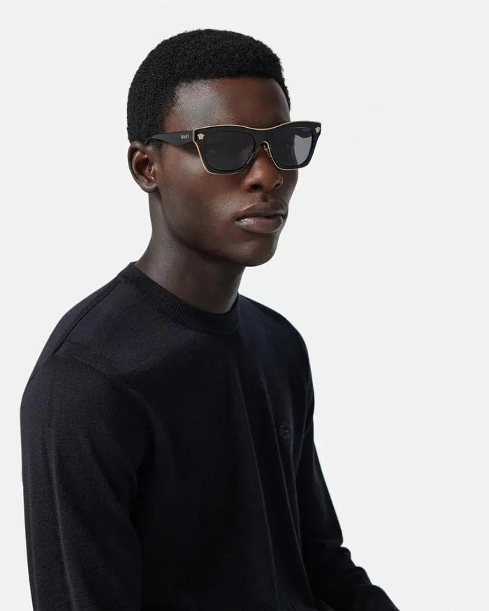 Medusa Essence Sunglasses Black WomenMen Versace Sunglasses
