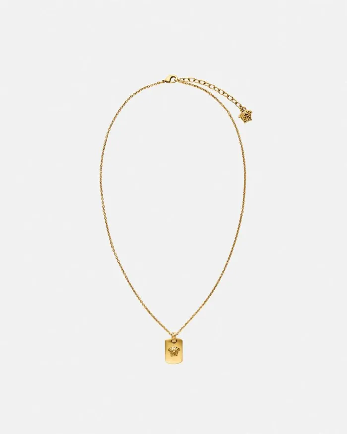 Medusa Necklace Light Gold WomenMen Versace Necklaces