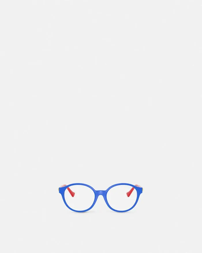 Medusa Plaque Kids Round Glasses Bluered Children Versace Accessories