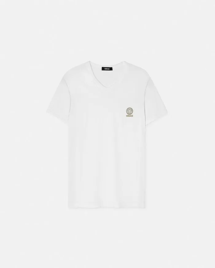 Medusa Undershirt White Men Versace Loungewear and Pajamas