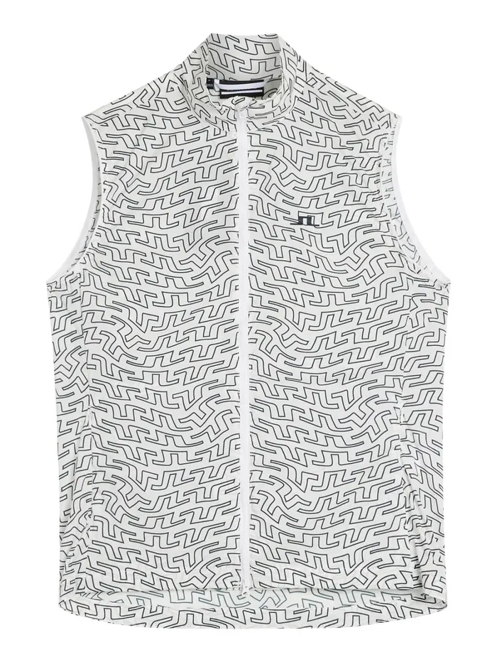 Men Ash Light Packable Vest Print White Outline Bridge Swirl JLindeberg Gilets Men Ash Light Packable Vest Print White Outline Bridge Swirl JLindeberg Gilets
