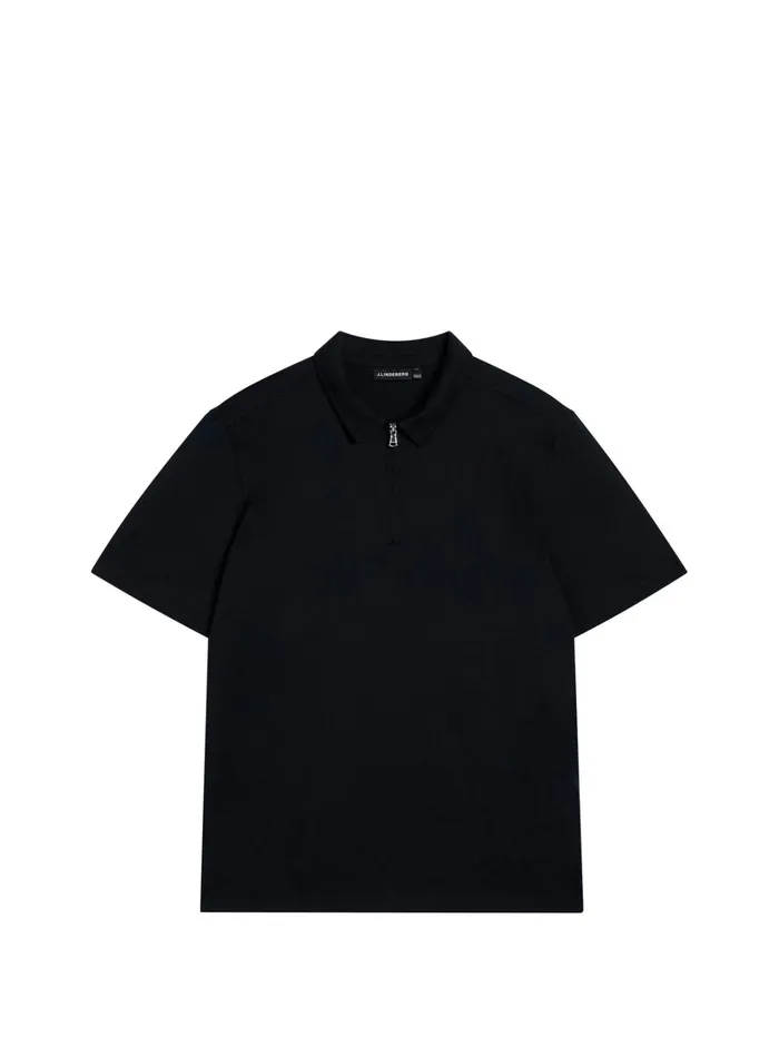 Men Asher Zip SS Polo Shirt Black JLindeberg Polo Shirts Men Asher Zip SS Polo Shirt Black JLindeberg Polo Shirts