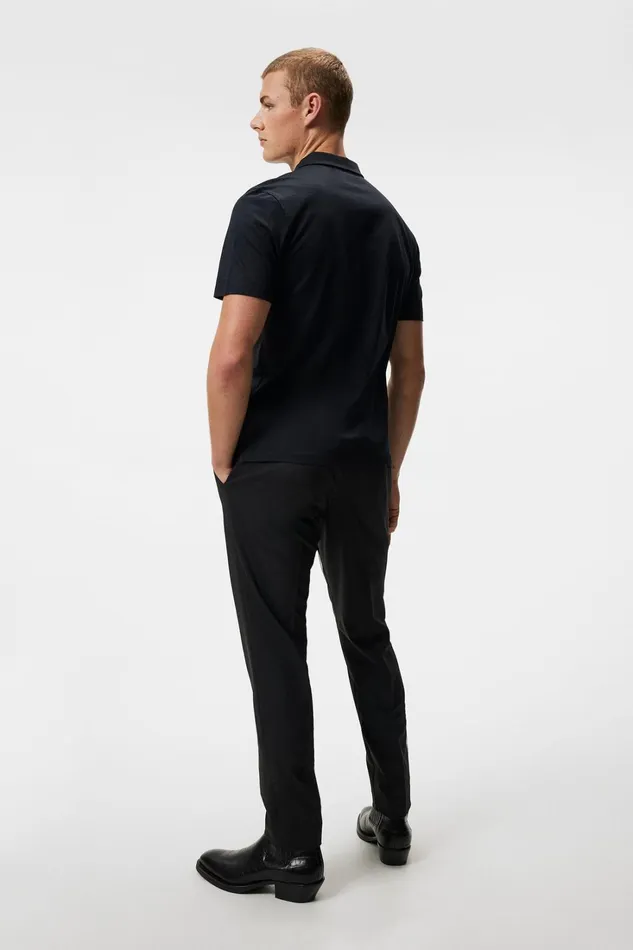 Men Asher Zip SS Polo Shirt Black JLindeberg Polo Shirts Men Asher Zip SS Polo Shirt Black JLindeberg Polo Shirts