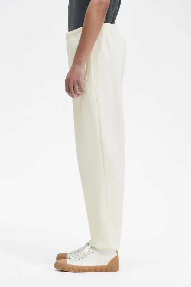 Men Badge Detail Track Pants Ecru Fred Perry Trousers