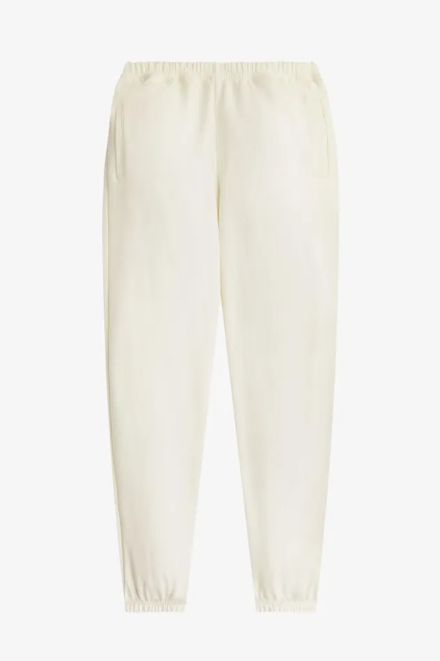 Men Badge Detail Track Pants Ecru Fred Perry Trousers