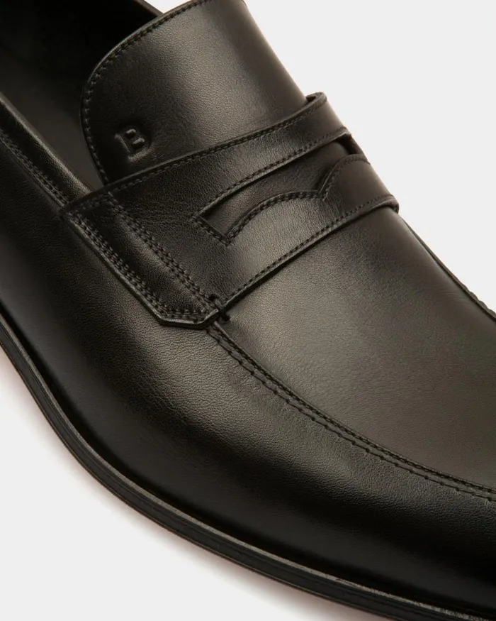 Men Bally Loafers and Moccasins Webb Leather Loafers In Black Black Men Bally Loafers and Moccasins Webb Leather Loafers In Black Black