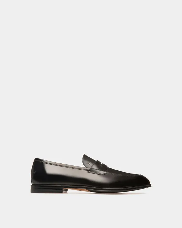 Men Bally Loafers and Moccasins Webb Leather Loafers In Coffee Brown