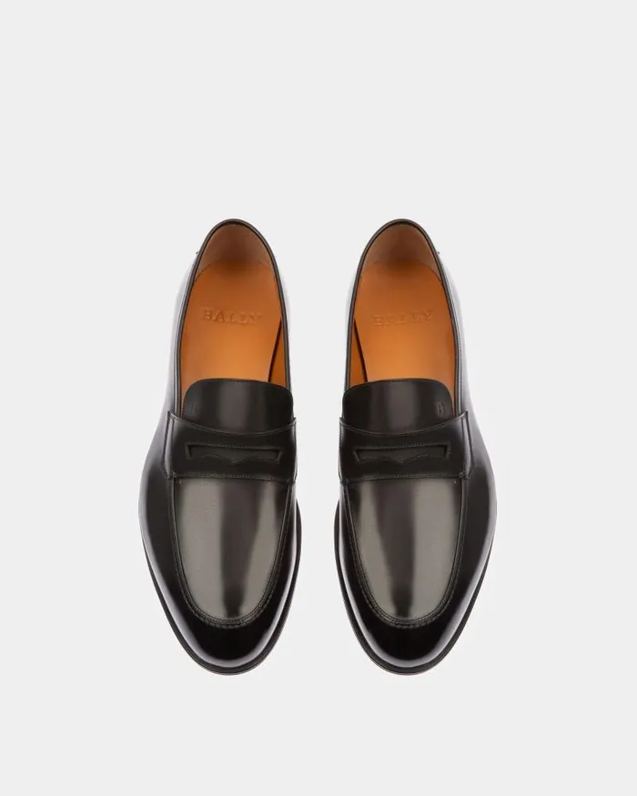 Men Bally Loafers and Moccasins Webb Leather Loafers In Coffee Brown Men Bally Loafers and Moccasins Webb Leather Loafers In Coffee Brown