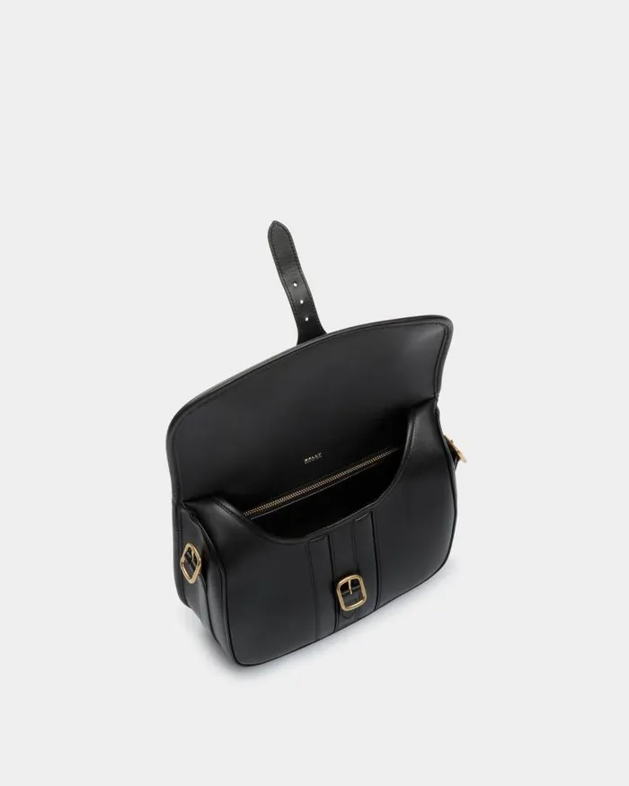Men Bally Messenger Bags Beckett Crossbody Bag In Black Leather Black Men Bally Messenger Bags Beckett Crossbody Bag In Black Leather Black