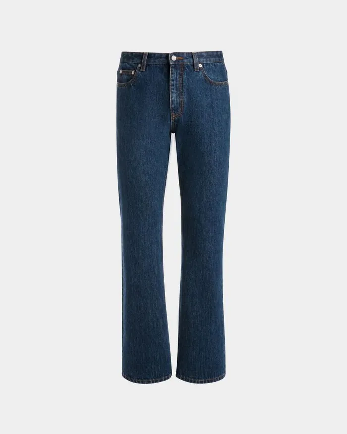 Men Bally Pants Denim Pants In Medium Blue Cotton Blue