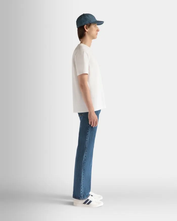 Men Bally Pants Denim Pants In Medium Blue Cotton Blue Men Bally Pants Denim Pants In Medium Blue Cotton Blue