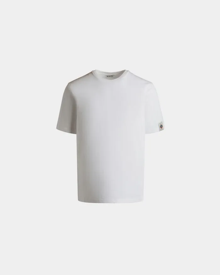 Men Bally Shirts and TShirts TShirt In White Cotton White
