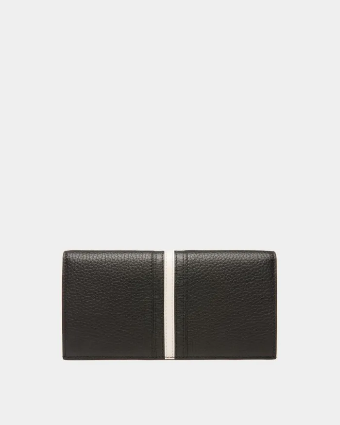 Men Bally Wallets and Card Holders Ribbon Continental Wallet In Black Leather Black Men Bally Wallets and Card Holders Ribbon Continental Wallet In Black Leather Black