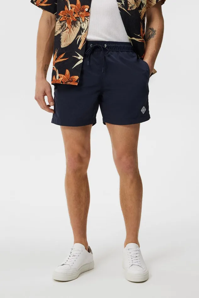 Men Banks Solid Swim Trunks JL Navy JLindeberg Swim Shorts
