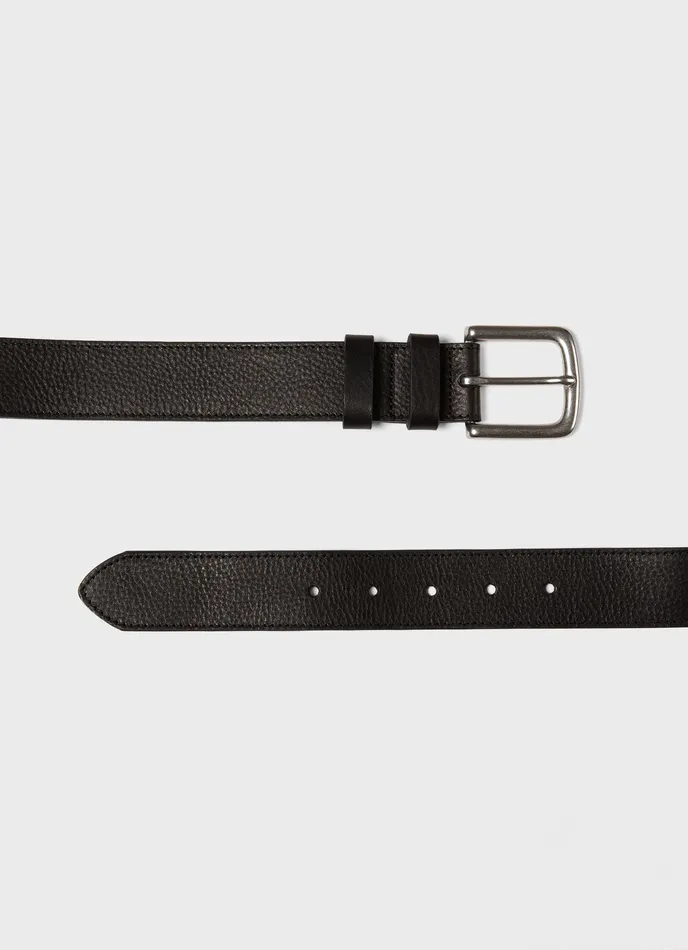 Men Belts ussunspel Grained Leather Belt Black Men Belts ussunspel Grained Leather Belt Black